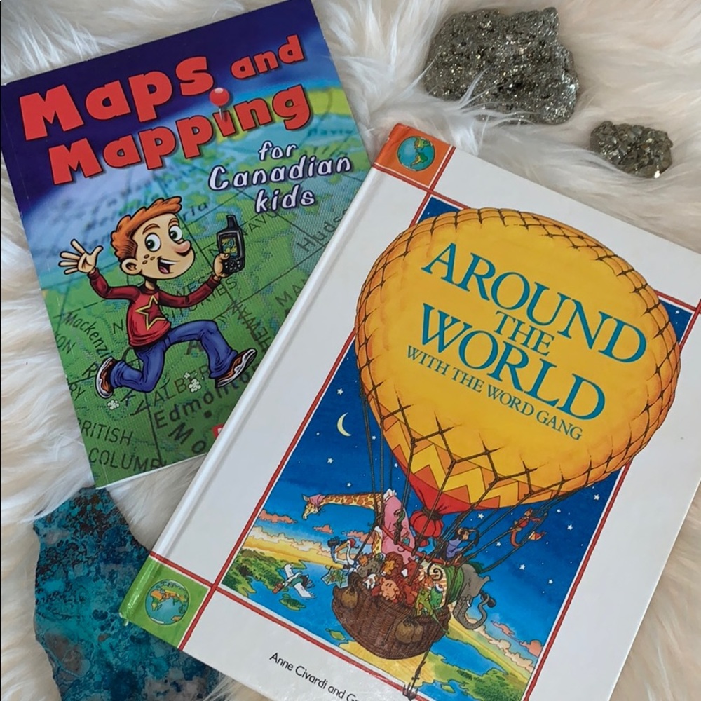 SALE!!! Set of 2 geography books home schooling.  3